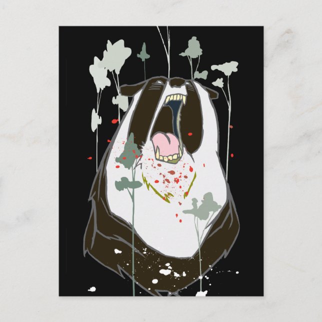 Wütende Wüste "Tasche voller Monster" Postkarte (Vorderseite)