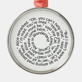 Wütende Zitatverzierung der Alicen im Wunderland Ornament Aus Metall