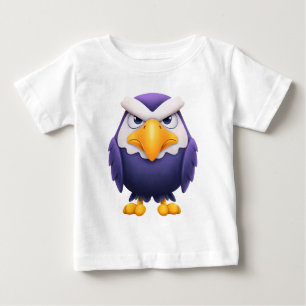 Wütender Adler-Maskottchen – Wilder lila süßer Vog Baby T-shirt