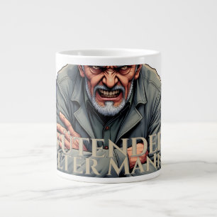 Wütender Alter Mann - Cartoon-Illustration Jumbo-Tasse