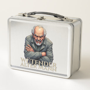 Wütender Alter Mann - Cartoon-Illustration Metall Brotdose