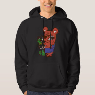 wütender Bär zählt Geld Hoodie