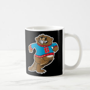 wütender Biber, der Pullover trägt Kaffeetasse