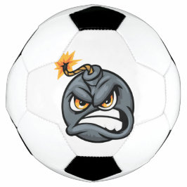 Wütender Bomben-Cartoon-Fußball - Mürrische Grafik Fußball