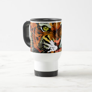 Wütender Brüllender Tiger Reise-Kaffeebecher Bold Reisebecher
