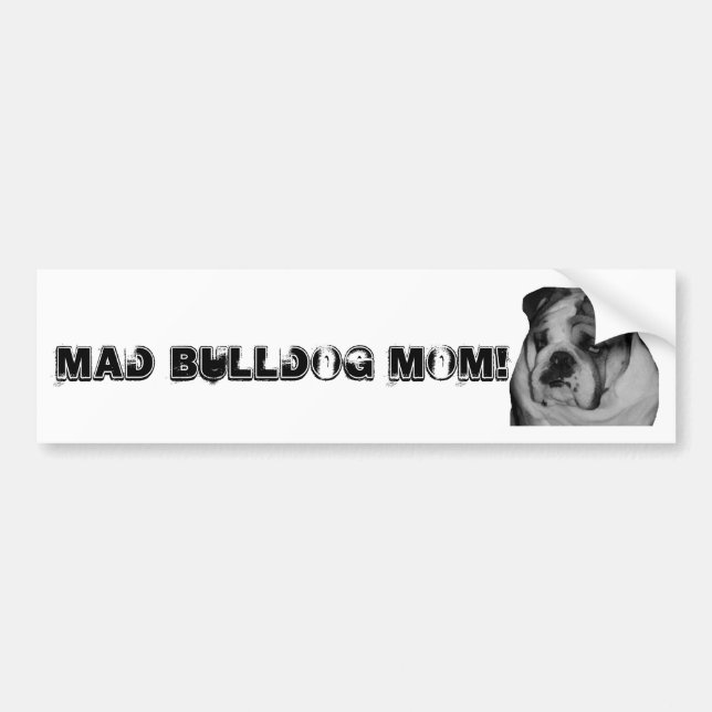 Wütender Bulldoggen-Mama-Auto-Autoaufkleber! Autoaufkleber (Vorne)