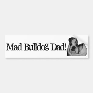 Wütender Bulldoggen-Vater-Auto-Autoaufkleber Autoaufkleber