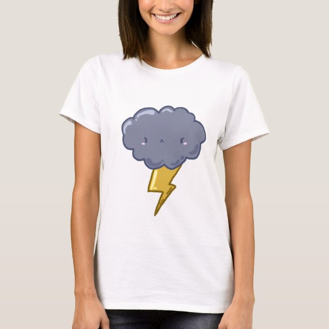 Wütender Donner-Wolken-T - Shirt (Vorderseite)