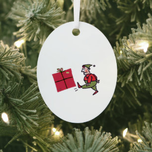 Wütender Elf ovaler Metallschmuck Ornament Aus Metall