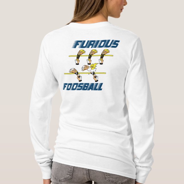 Wütender Foosball ReiheHoodie T-Shirt (Rückseite)
