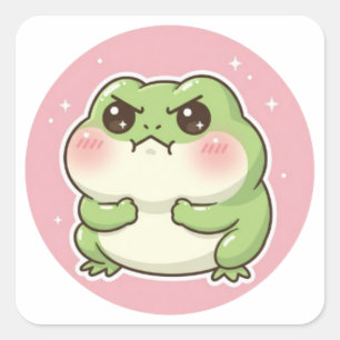 Wütender Frosch Aufkleber Lustiger Wütender Frosch