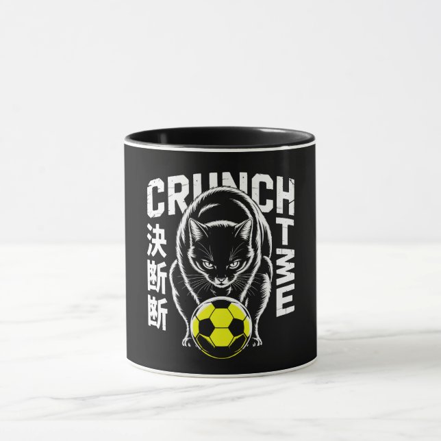 Wütender Fußball-Katzen-Mug Tasse (Zentrum)