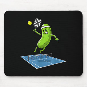 Wütender Gurken-Pickleball-Spieler Feld Aktionsgra Mousepad
