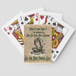 Wütender Hutmacher, Alice im Wunderland, zitieren Spielkarten