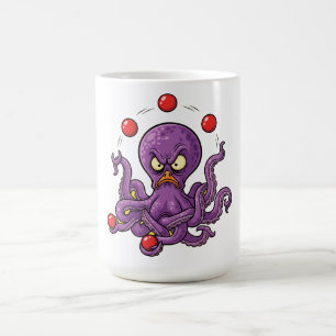 Wütender Jonglierender Oktopus Kaffeetasse