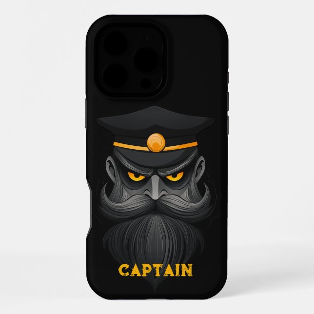 Wütender Kapitän Black iPhone 16 Pro Max Hülle (Rückseite)
