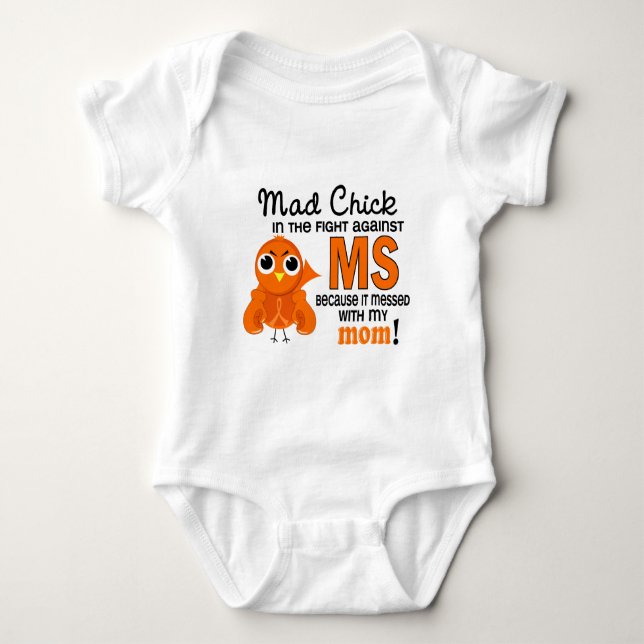 Wütender Mama-mehrfache Sklerose Mitgliedstaat des Baby Strampler (Vorderseite)