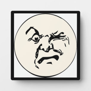 WÜTENDER MOND FOTOPLATTE