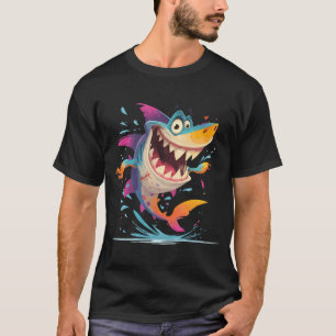 Wütender Piranha-Cartoon – Wildes Unterwasser-Cr T-Shirt