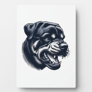 Wütender Rottweiler Hund Fette Wachhund Kunst Fotoplatte