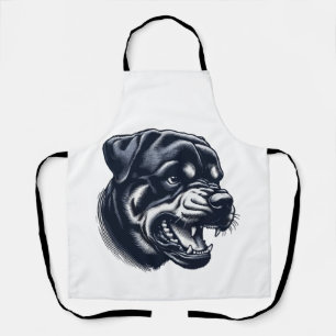 Wütender Rottweiler-Hund Kühne Wachhund-Kunst Schürze