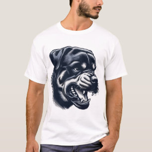 Wütender Rottweiler-Hund Kühnes Wachhund-Kunstwer T-Shirt