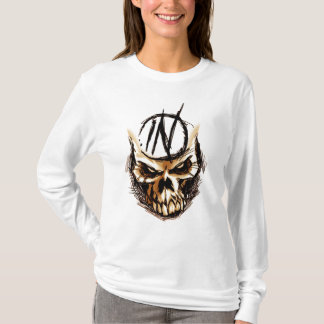 Wütender Schädel-Entwurfs-mit Kapuze T - Shirt