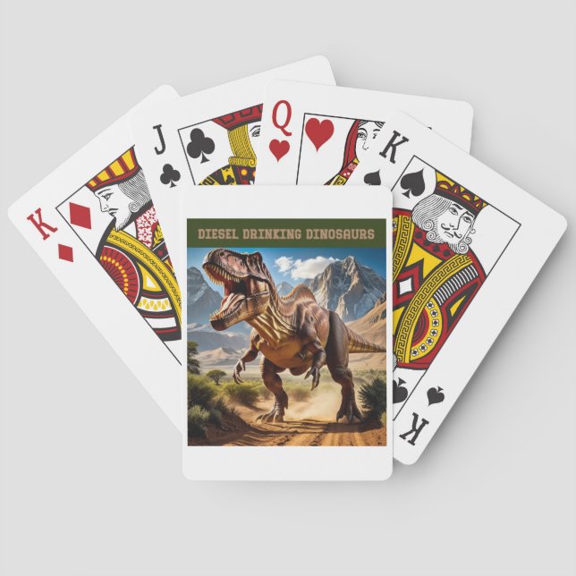 Wütender T. Rex Spielkarten (Rückseite)