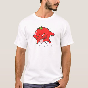 wütender verfaulter Tomaten-Cartoon-Charakter T-Shirt