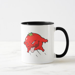 wütender verfaulter Tomaten-Cartoon-Charakter Tasse