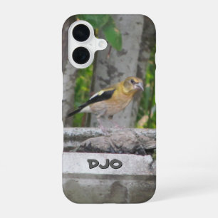 Wütender Vogel mit Ihren Initialen iPhone 16 Hülle