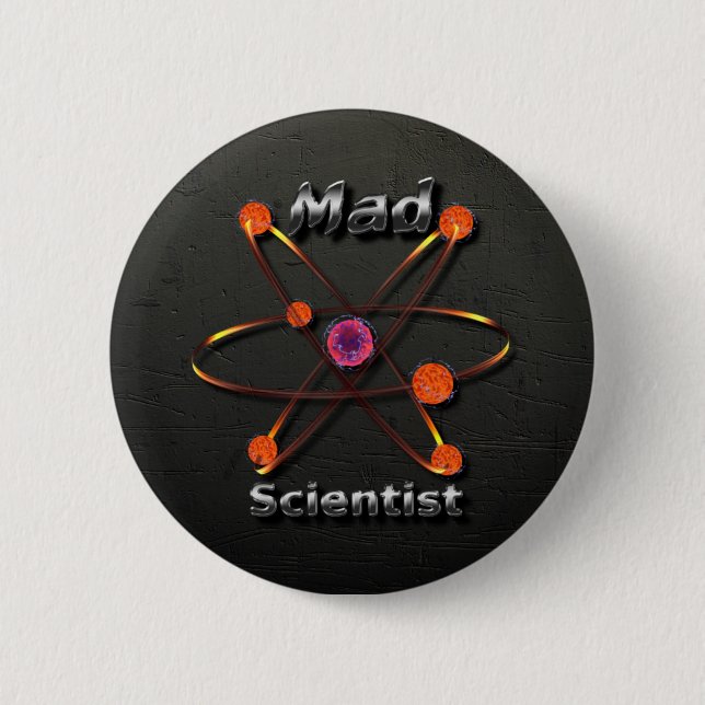 Wütender Wissenschaftler Button (Vorderseite)