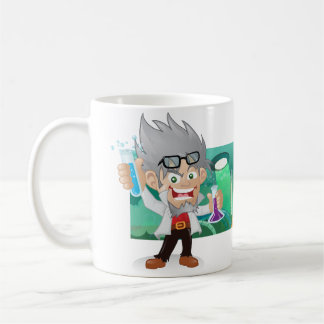Wütender Wissenschaftler-Labrador-Cartoon Kaffeetasse