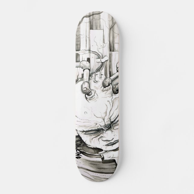 Wütender Wissenschaftler Skateboard (Vorderseite)