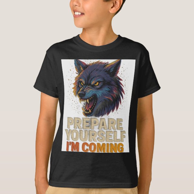 Wütender Wolf T-Shirt (Vorderseite)