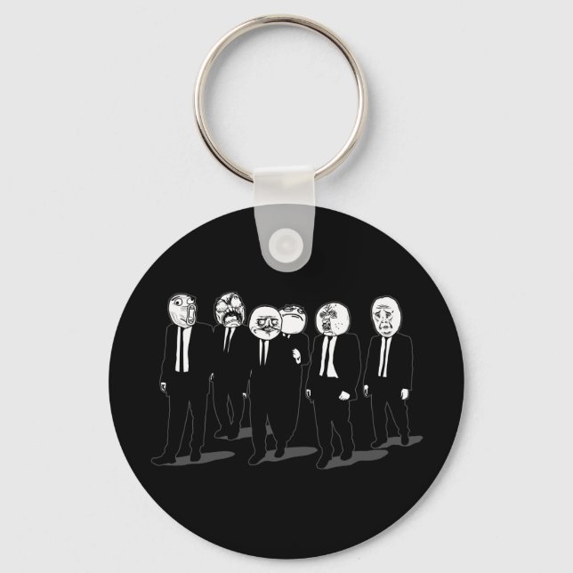 wütendes Comic Schlüsselanhänger (Vorderseite)