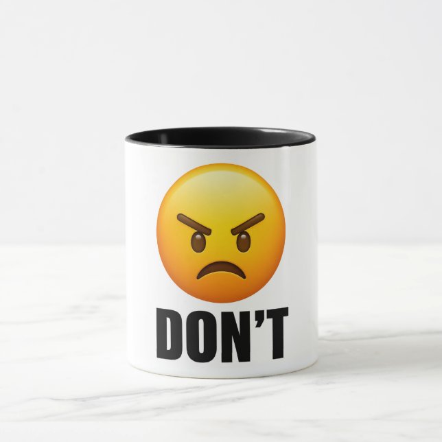 Wütendes Emoji DON'T Classic Tasse (Zentrum)