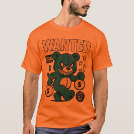 Wütendes Geld-Bär-Cartoon-T-Shirt – Bold Streetwea T-Shirt