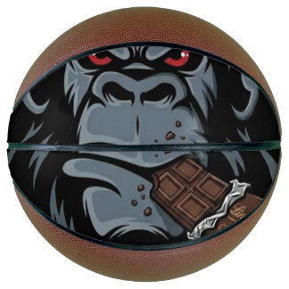 Wütendes Gorilla-Grafik-Basketball – Rotäugiges Bi Basketball