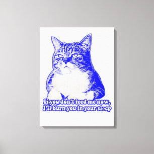 Wütendes Katzen-Meme für Katzenliebhaber und Katze Leinwanddruck