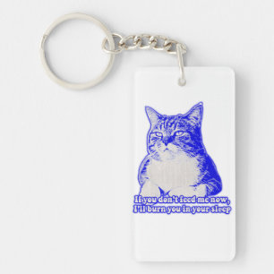 Wütendes Katzen-Meme für Katzenliebhaber und Katze Schlüsselanhänger