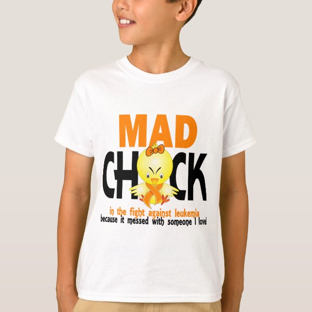 Wütendes Küken in der Kampf-Leukämie T-Shirt (Vorderseite)