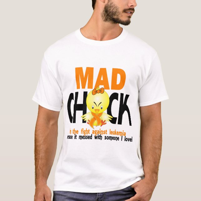Wütendes Küken in der Kampf-Leukämie T-Shirt (Vorderseite)