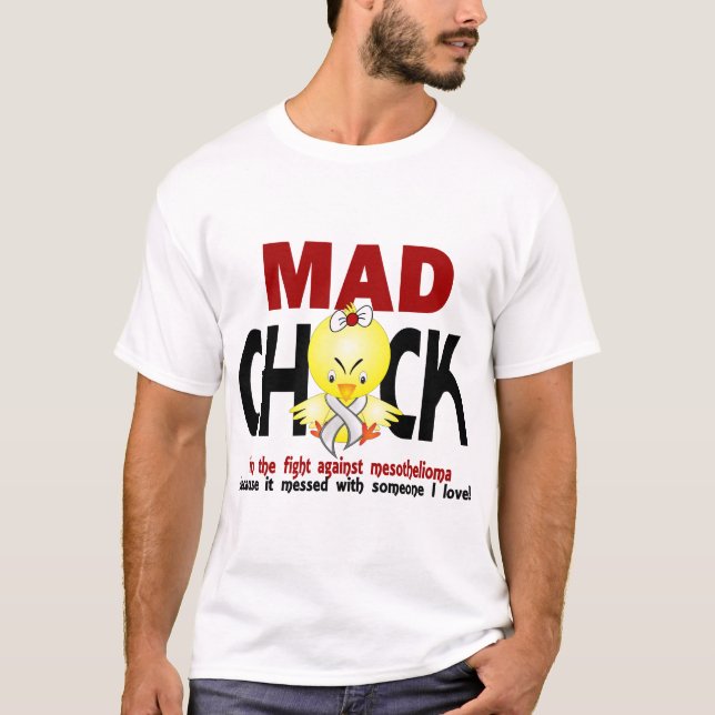 Wütendes Küken in der Kampf-Mesotheliom T-Shirt (Vorderseite)