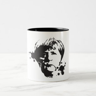 Wütendes Merkel Zweifarbige Tasse