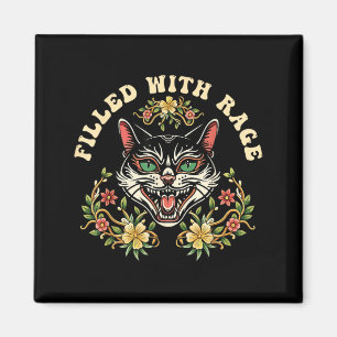 Wutentbranntes lustiges Kätzchen Katzen Meme Magnet