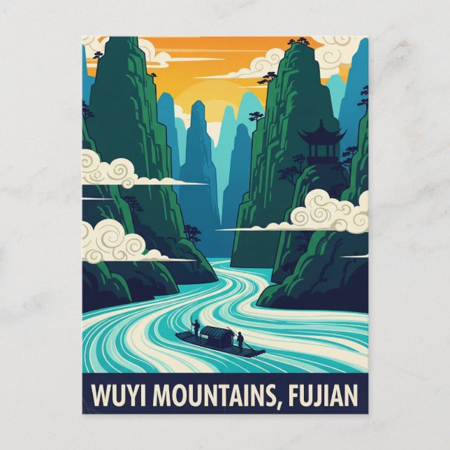 Wuyi Mountains Fujian China Postkarte (Vorderseite)