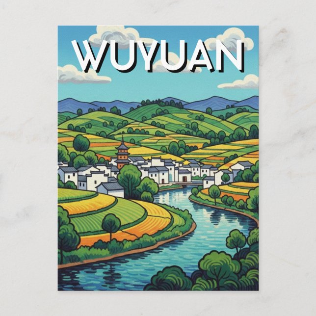 Wuyuan China Postkarte (Vorderseite)