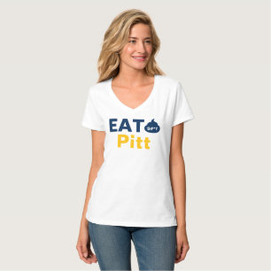 WV Damen V-Ausschnitt Oberteil Iss es Pitt  T-Shirt
