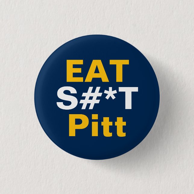WV Knopf Pin - Iss es Pitt  Button (Vorderseite)